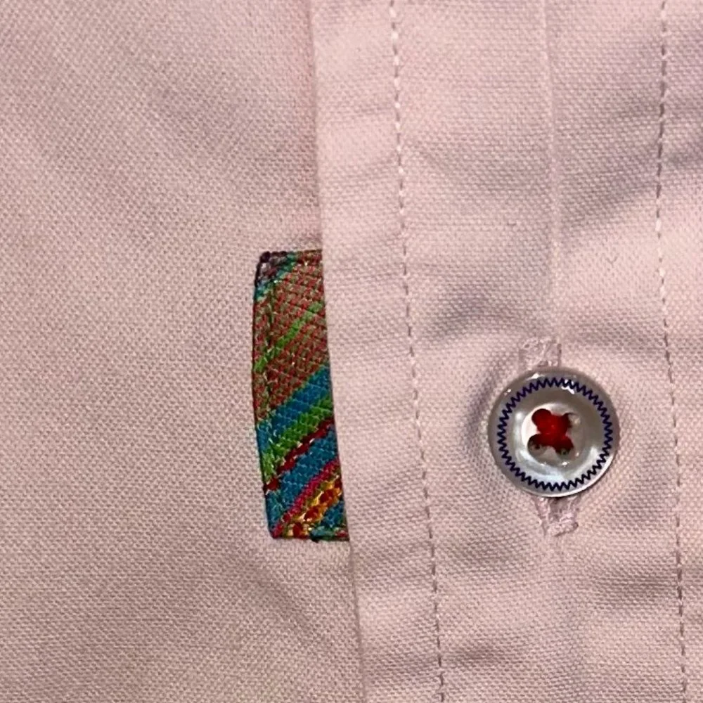 Robert Graham The Freshly Laundered‎ Shirt 100% Cotton Pink Size XXL